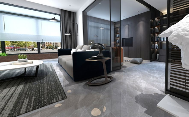 腾博会官网灰色瓷砖卧室效果图