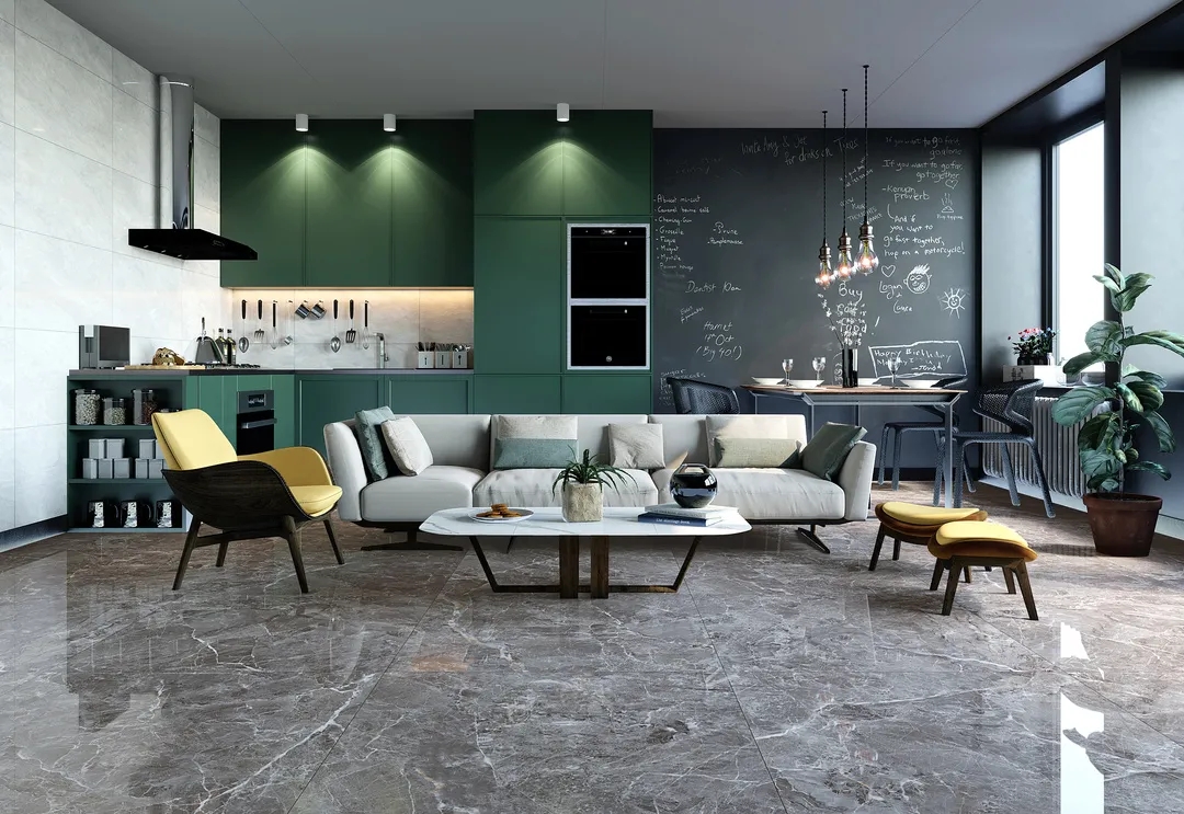 腾博会官网和地砖混搭效果图