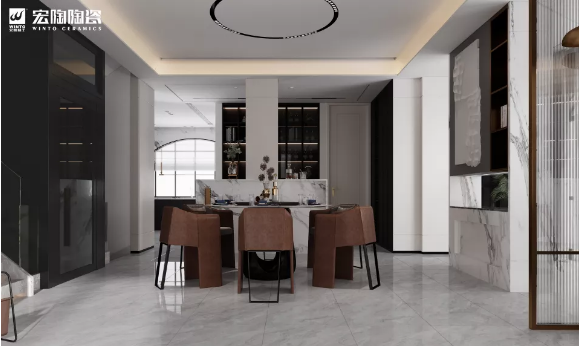 腾博会官网卡瑟灰瓷砖地砖铺贴效果图