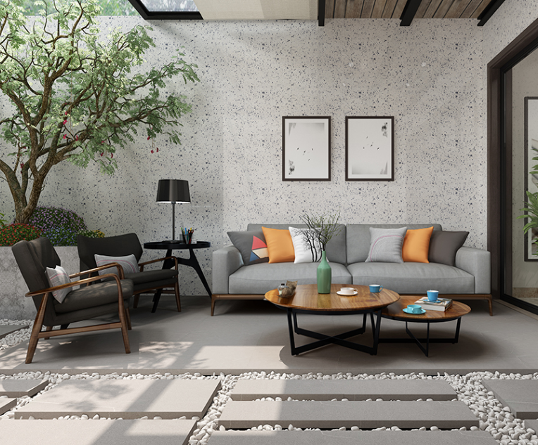 腾博会官网陶瓷岩板地砖装修效果图