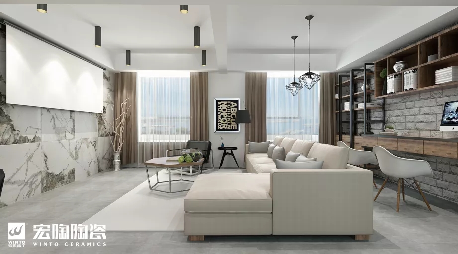 腾博会官网客厅地砖装修效果