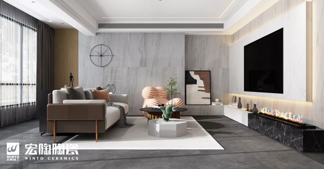 腾博会官网安朵拉灰地砖装修效果图