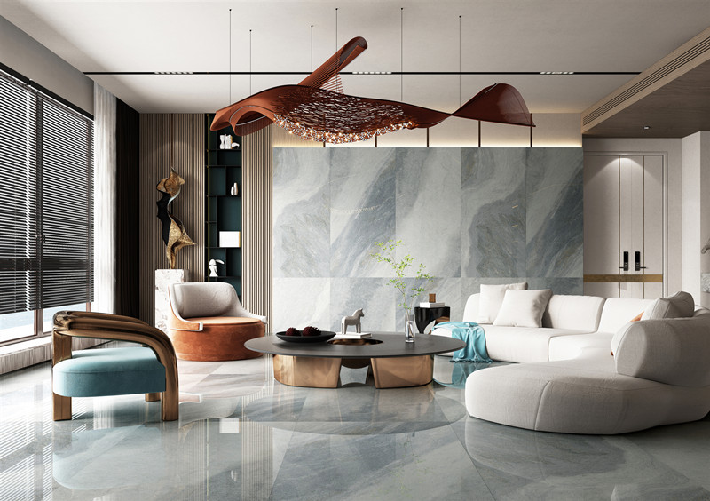 腾博会官网陶瓷大板客厅装修效果图