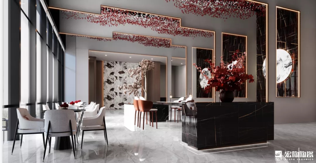 腾博会官网地砖餐厅装修效果图