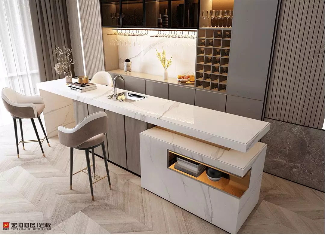 腾博会官网岩板卡索灰15-TG2680F010 装修效果图