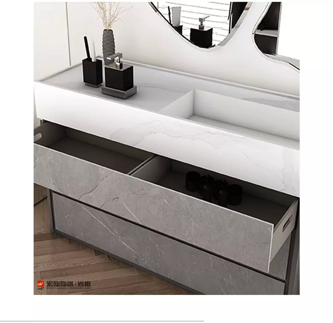 腾博会官网15-2680A008雅士白岩板装修效果图