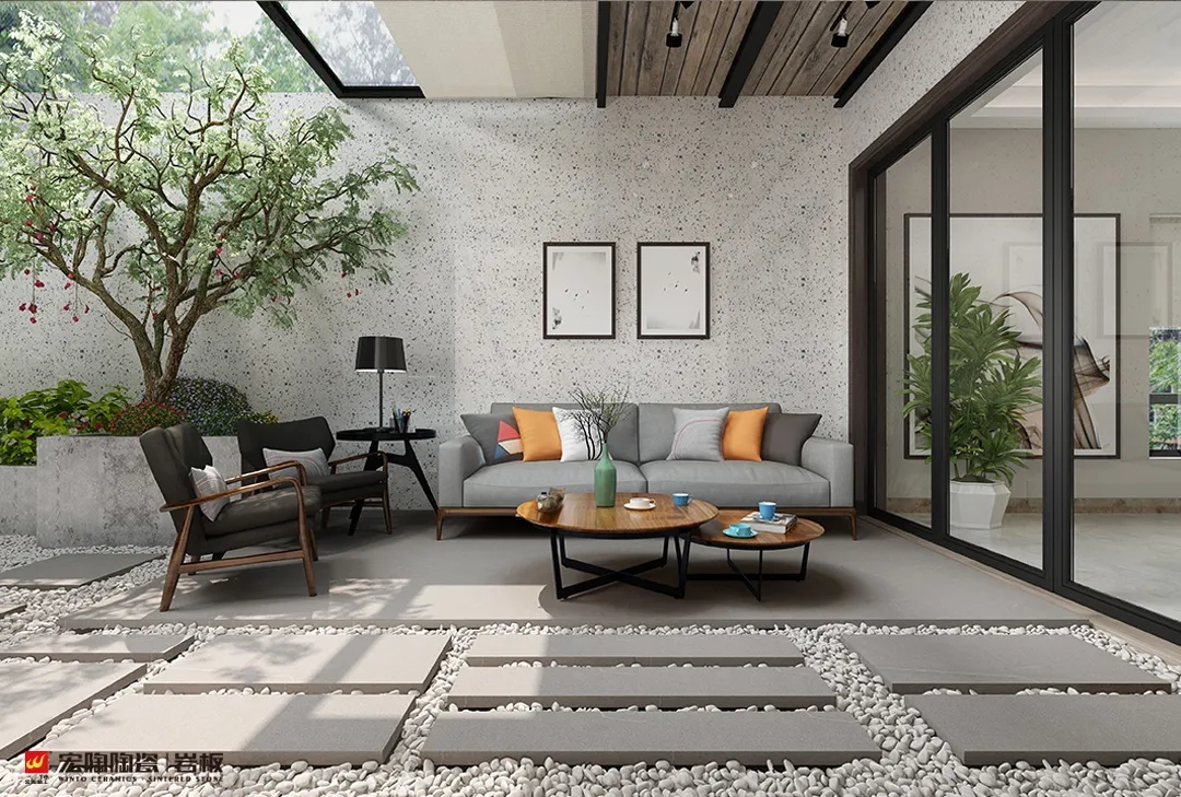 腾博会官网岩板客厅效果图