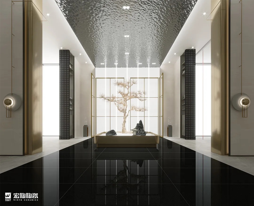 腾博会官网750×1500mm星耀系列黑金砂瓷砖地砖效果图