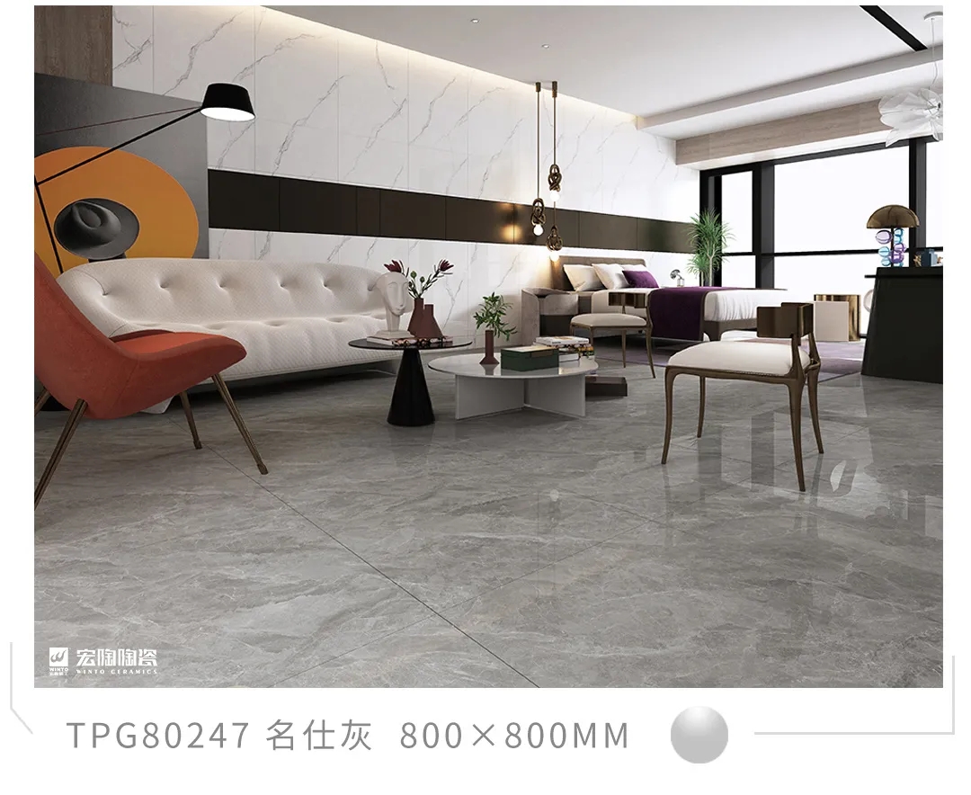 腾博会官网TPG80247瓷砖地砖600x1200MM名仕灰效果图