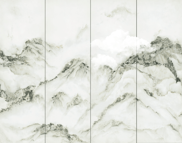 腾博会官网大规格800×2600mm岩板4片连纹图