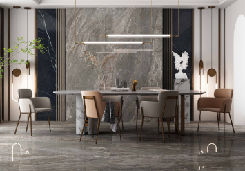 腾博会官网萨瓦灰岩板装修效果图