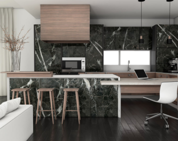  腾博会官网沙罗黑岩板装修效果图