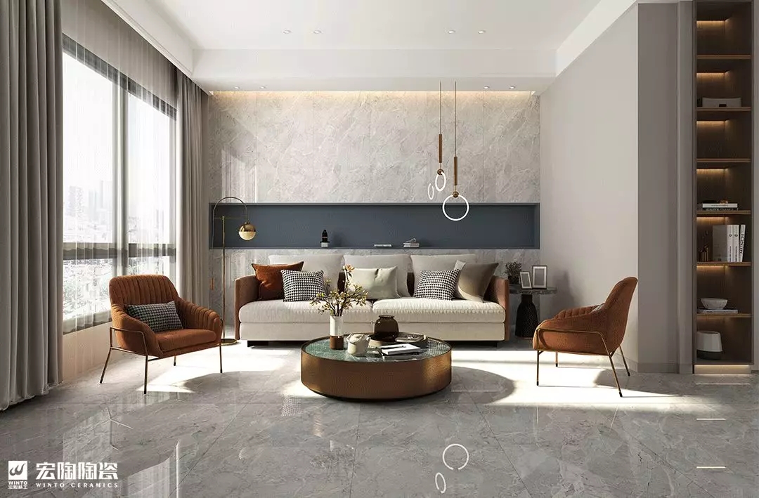 腾博会官网卡地亚灰TPGM157040 瓷砖和地砖大理石纹理装修效果图