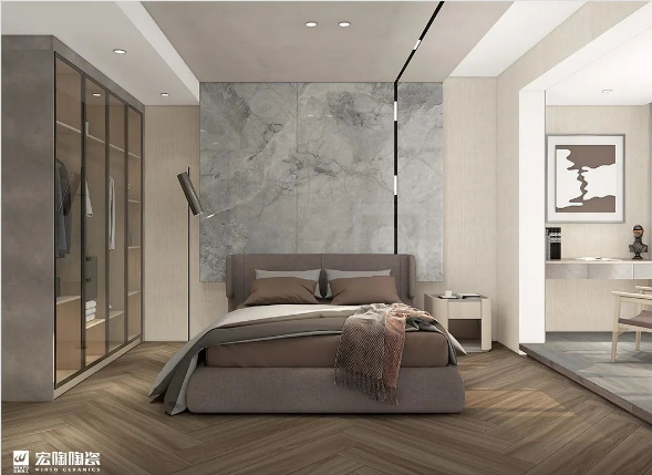 腾博会官网质感砖卧室装修效果图