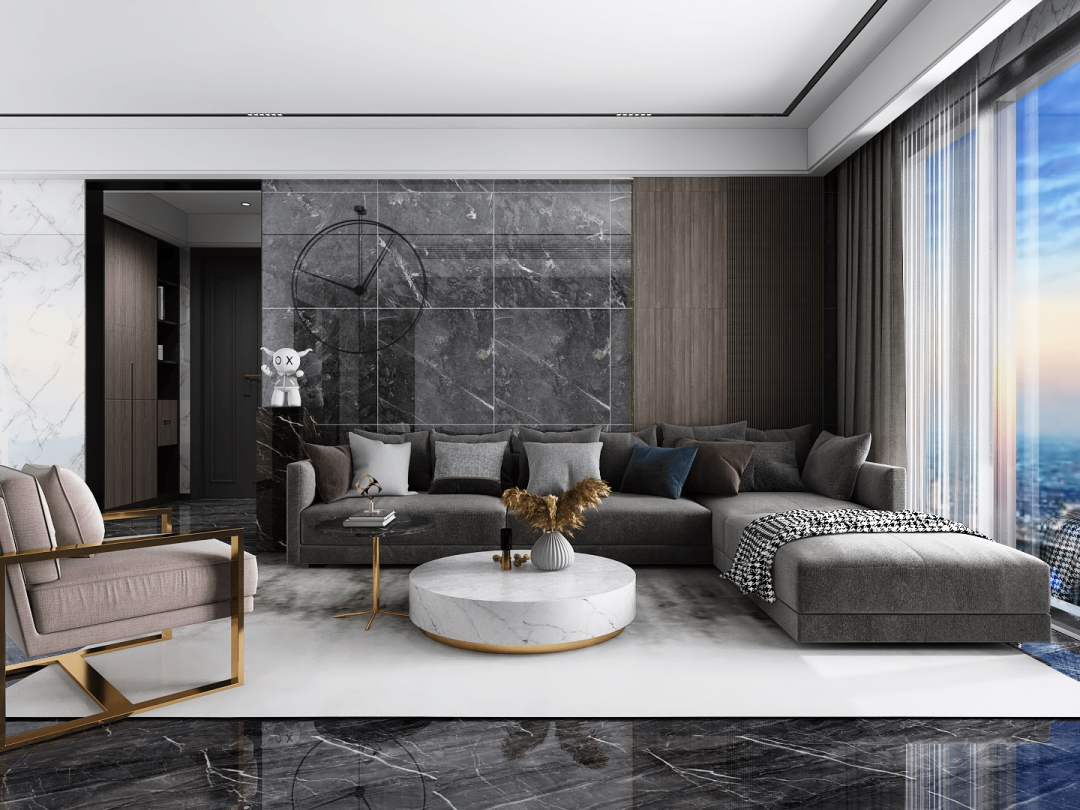 腾博会官网800x800mm瓷砖上墙效果图