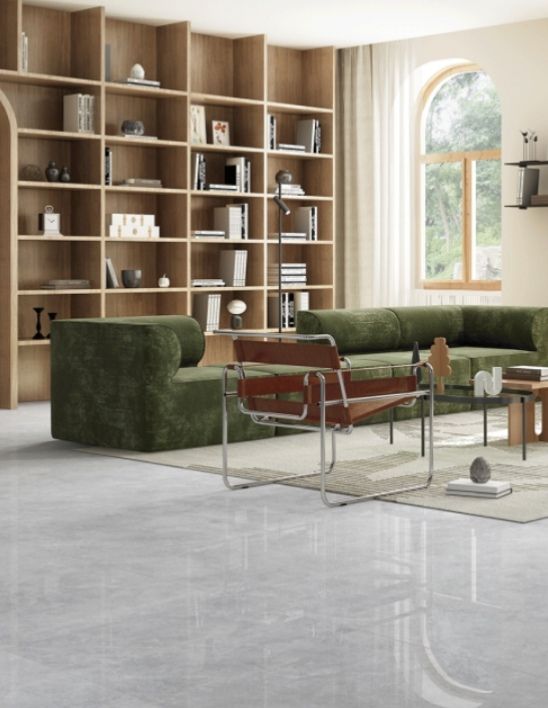 腾博会官网质感砖客厅效果图